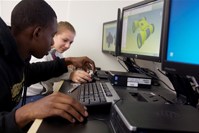 young students working together on a project